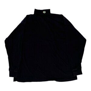 Vintage Green Bay Packers Turtle Neck Long Sleeve Shirt Size XL USA Made Black